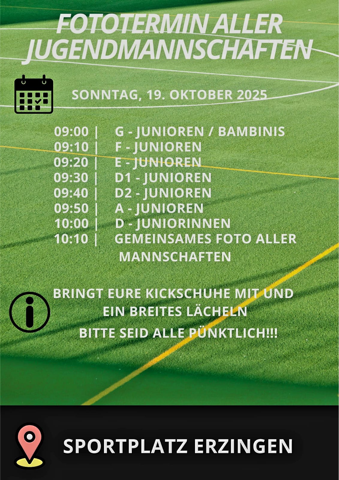 Mannschaftsbilder 2025 Termine